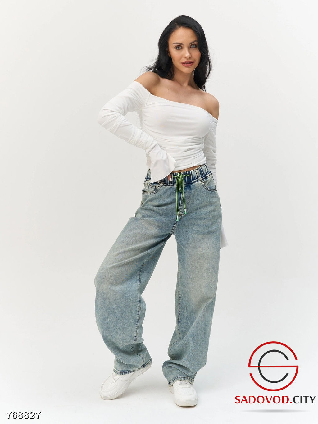 Джинсы багги широкие женские - Bruno фото 5