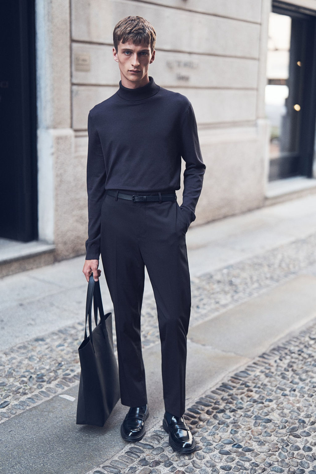 Jersey de cuello alto en punto fino Slim Fit - H&m фото 2