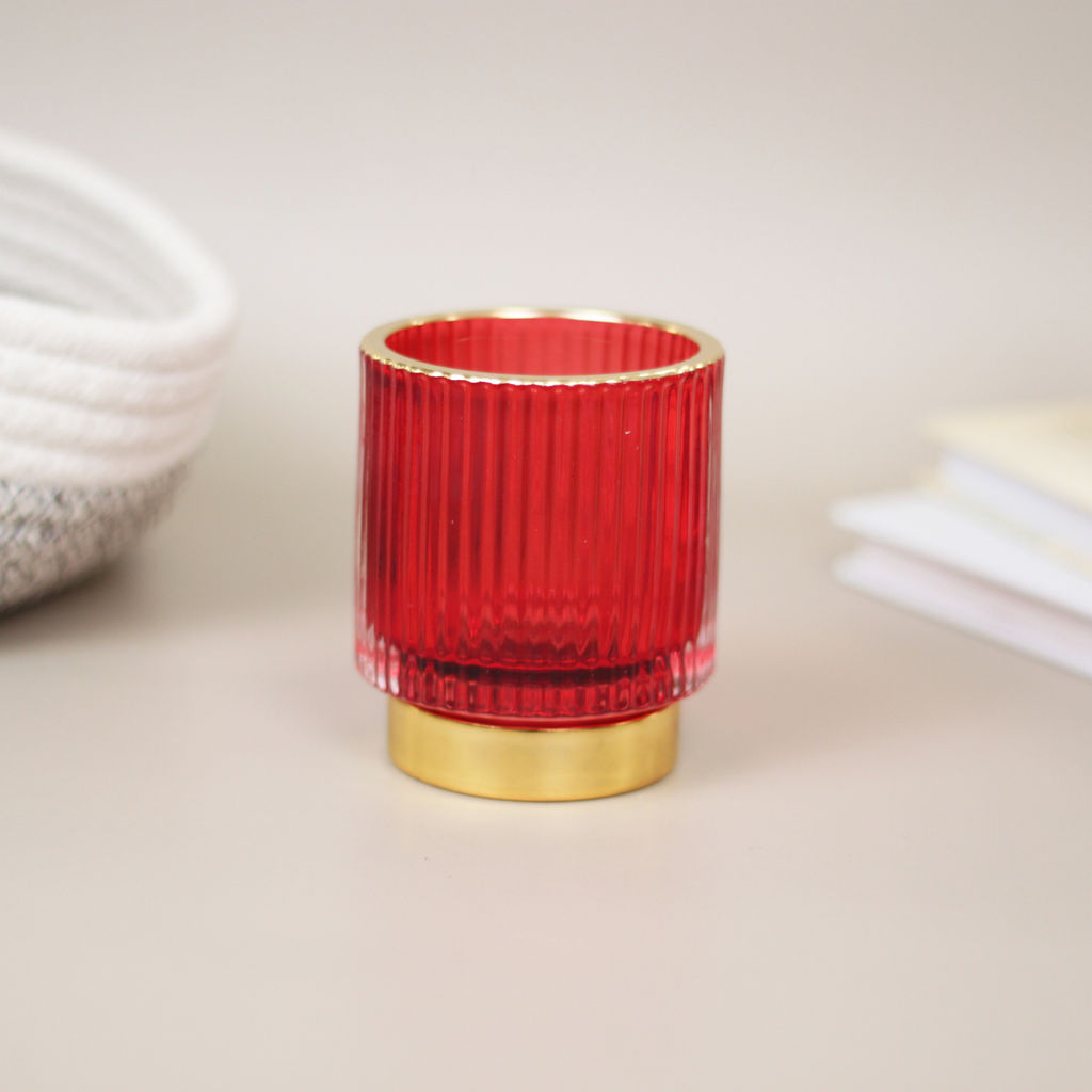 Цена за 4 шт. Подсвечник "Английский стиль" 7*8 см, Рубин