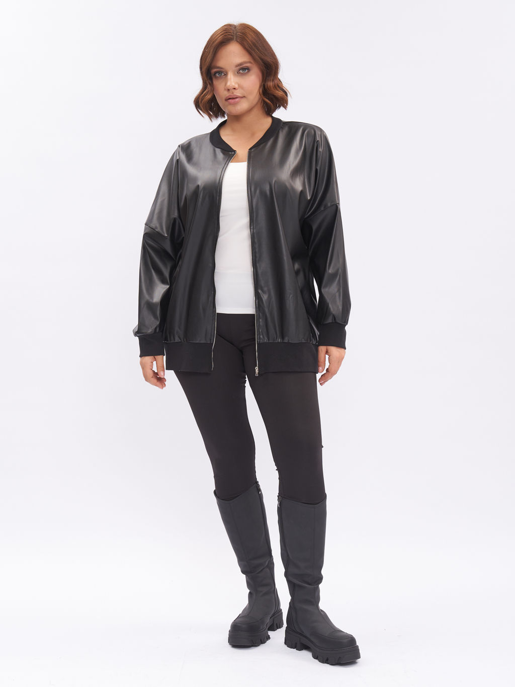 Бомбер из эко-кожи ZGA00409BLS01