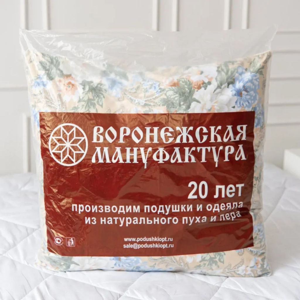 Подушка "Мира"пуходерж. тик(50%х/б,50%п/э)