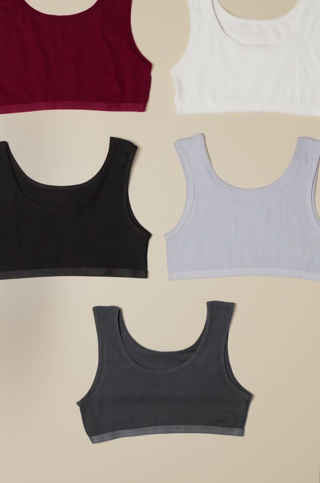 Майка-топ в рубчик для девочки 5шт. Happyfox - Happy fox фото 2