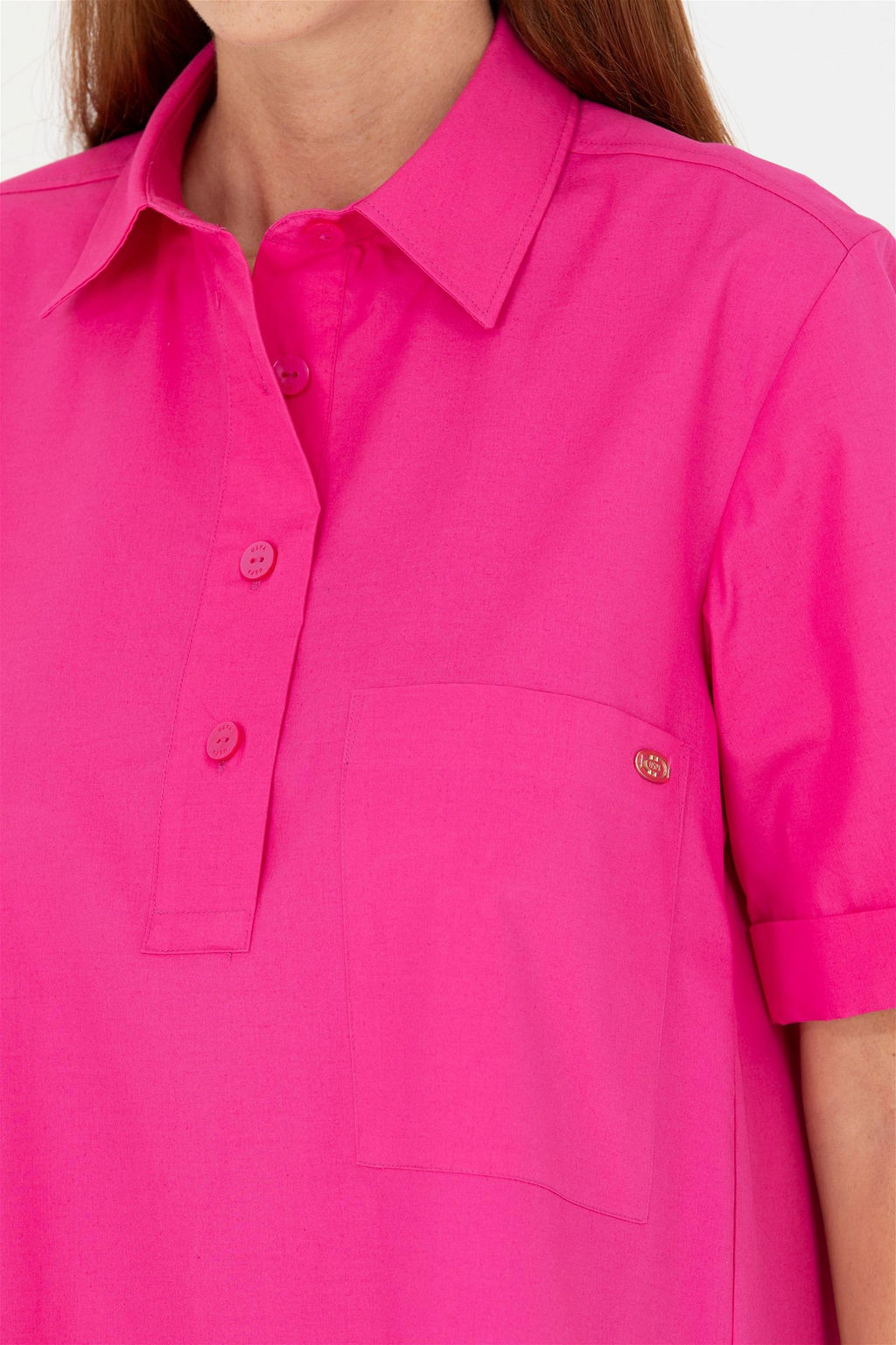 Женское плетеное платье цвета фуксии - U.s. polo assn фото 14