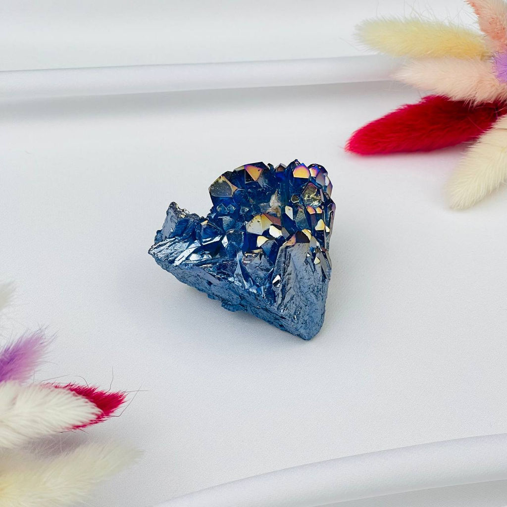 Друза из Горного Хрусталя (титан.покрытие) - Радуга самоцветов фото 4