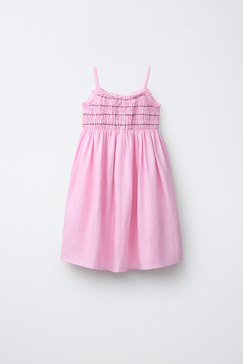 VESTIDO NIDO DE ABEJA CON LINO / Rosa - Zara фото 2