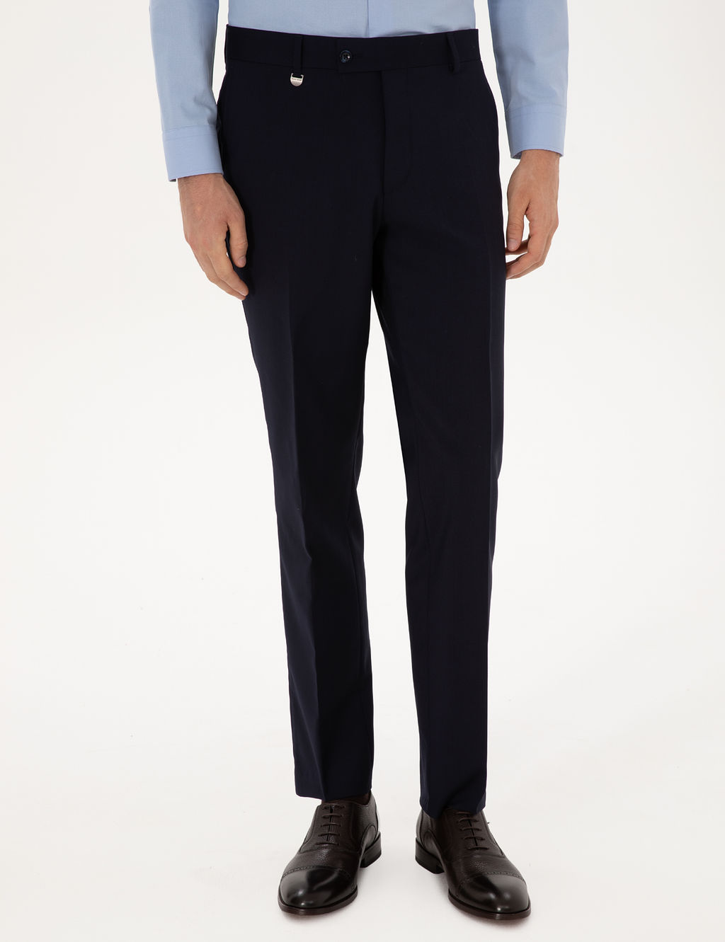 Lacivert Slim Fit %100 Y_n Kuma_ Pantolon