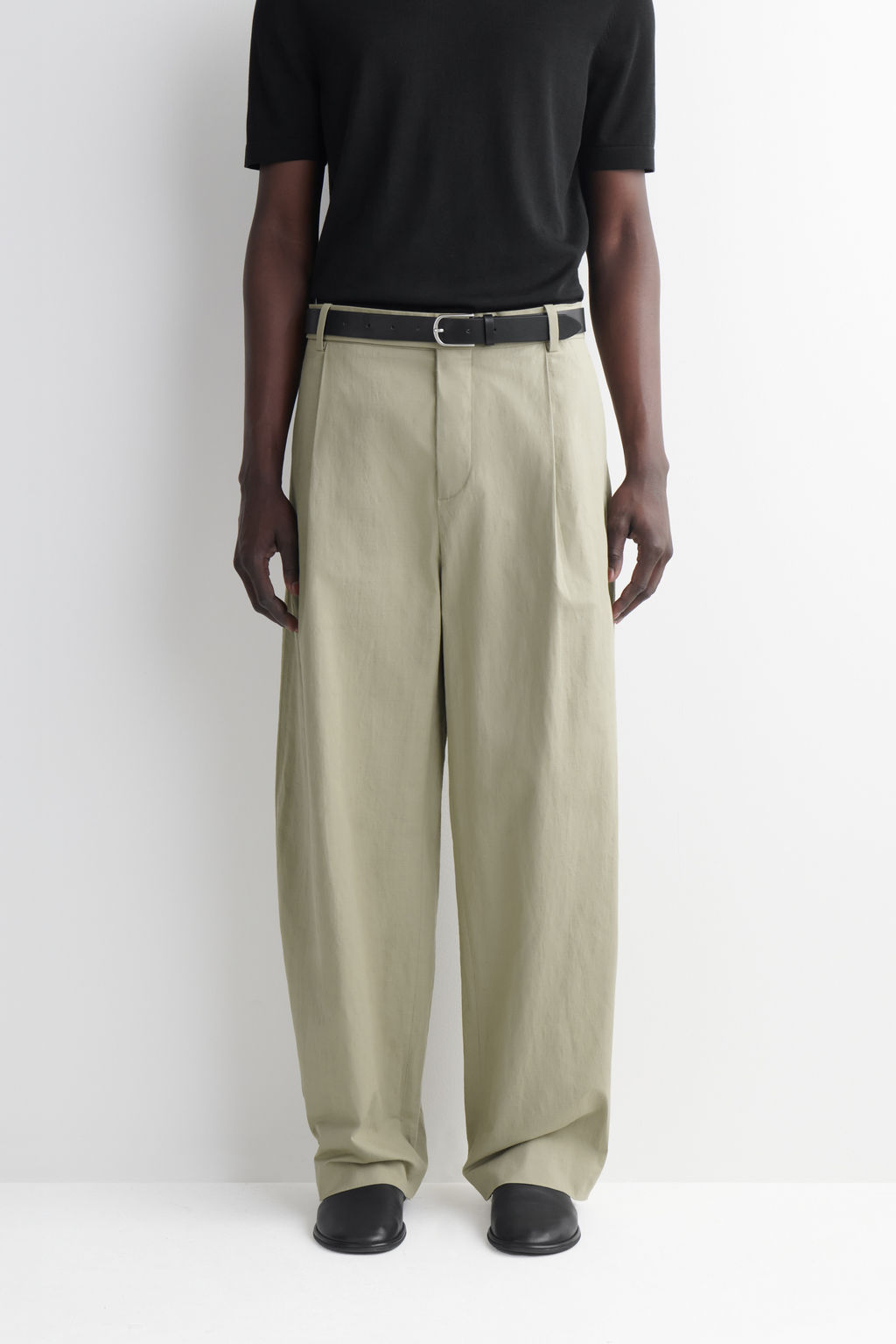 PANTAL?N BARREL LEG RELAXED FIT DE ALGOD?N Y LINO - H&m фото 5