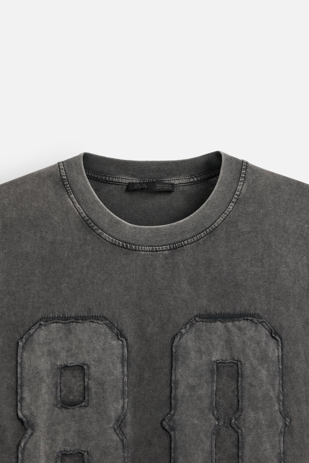 WASHED PATCH T-SHIRT - Zara фото 10