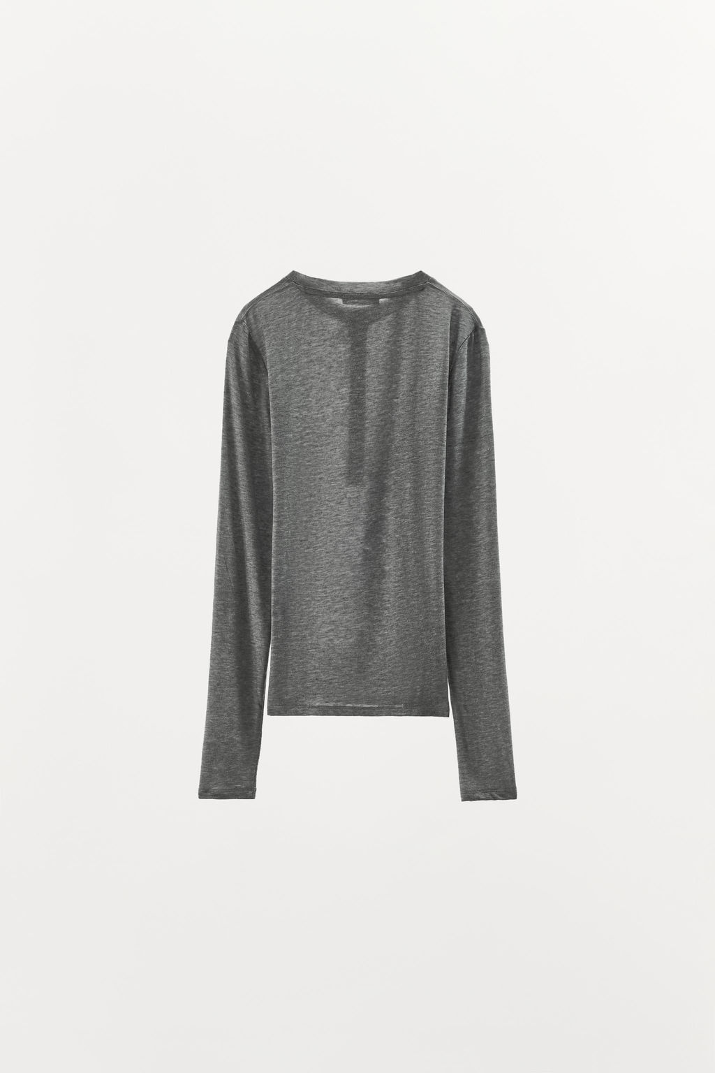 CAMISETA MEZCLA LYOCELL CUELLO PANADERO / Gris