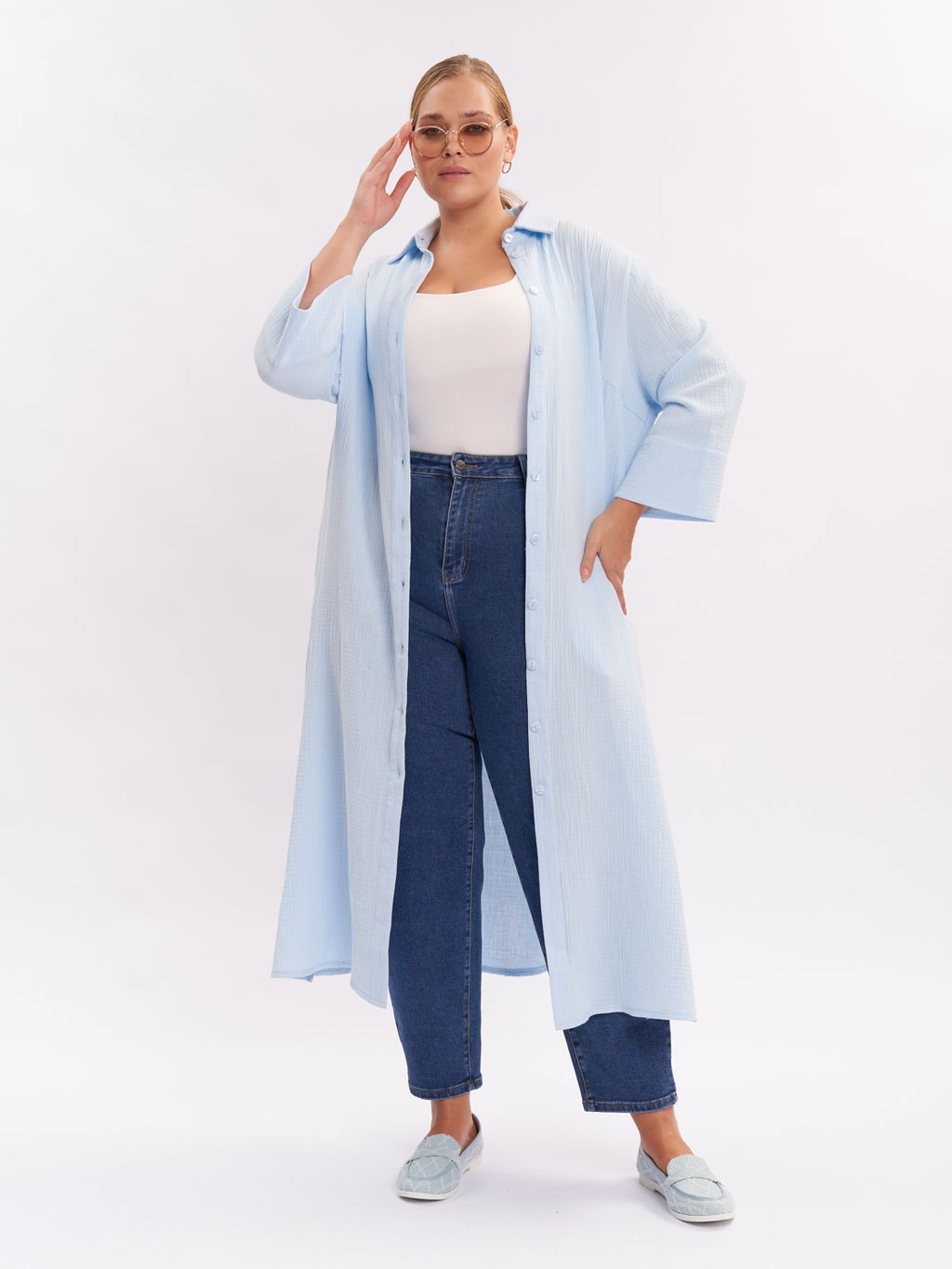 Платье муслина PP30701BLU15