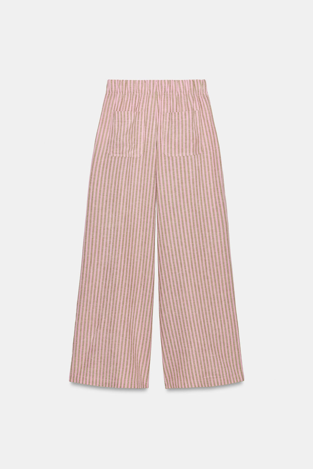 PANTAL?N CORD?N RAYAS CON LINO / Rosa - Zara фото 6