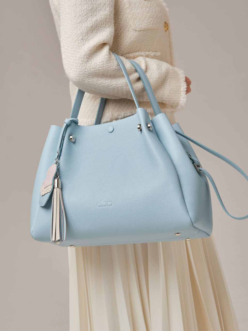 Кожаная сумка Vasilisa DBR 31210 светло-голубой  фото 6