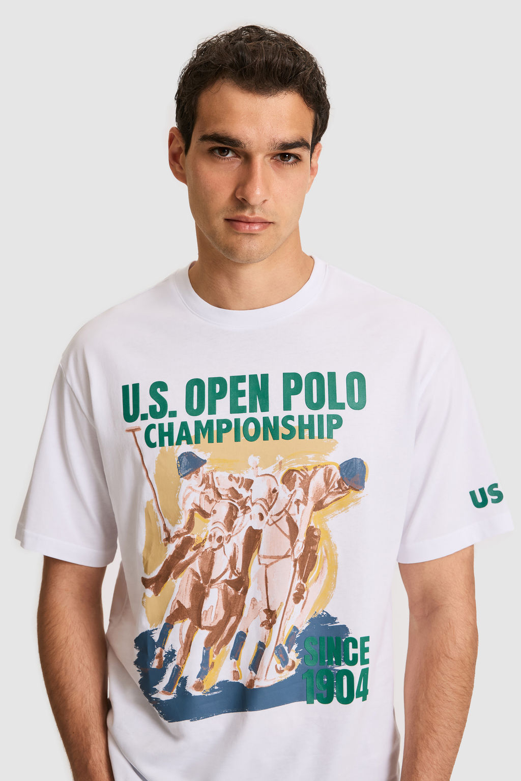 Erkek Comfort Fit Bisiklet Yaka Beyaz Ti__rt - U.s. polo assn фото 2