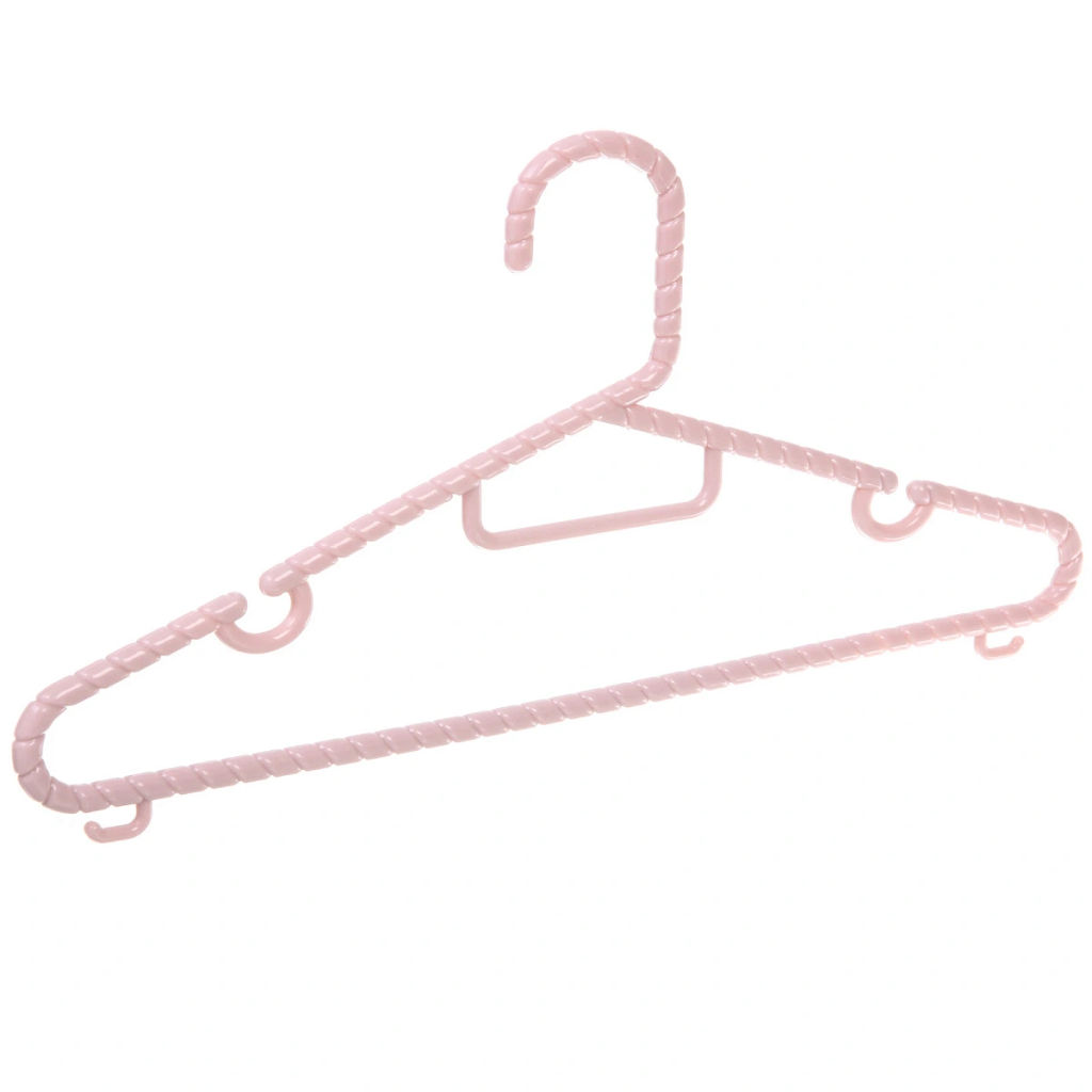 Цена за 5 шт. Плечики для одежды 2шт "ЭКЛАТТИ", цвет лиловый, 37*17см (Лейбл Селфи)