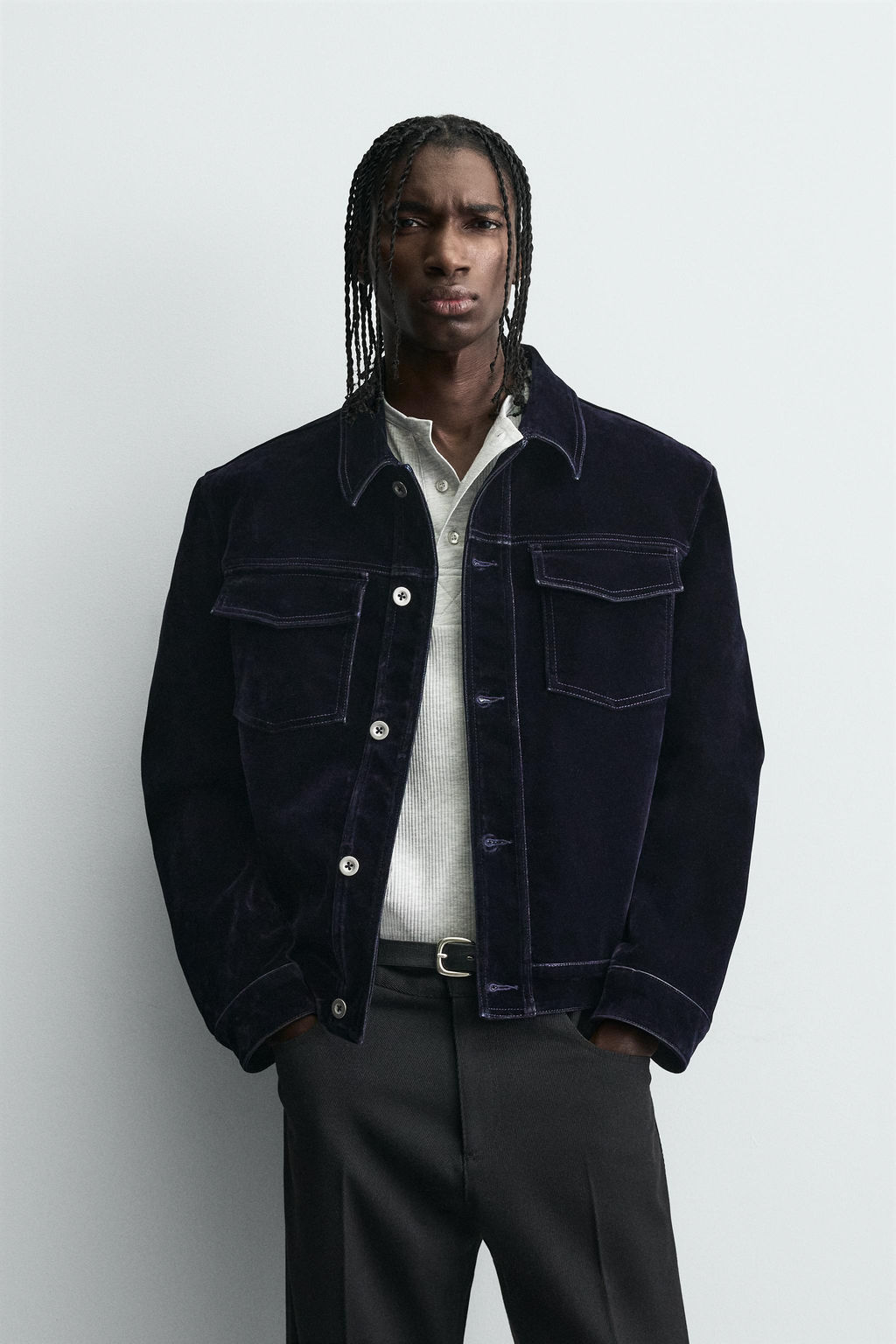 FLOCKED VELVET JACKET - Zara фото 2