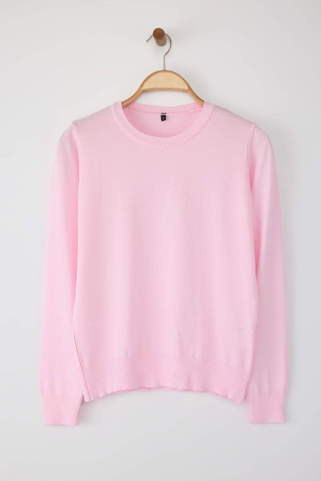 Wardrobe Essentials Pembe Merserize Gorunumlu Ince Basic Triko Kazak | TWOAW26KZ00081 - Trendyolmilla фото 5