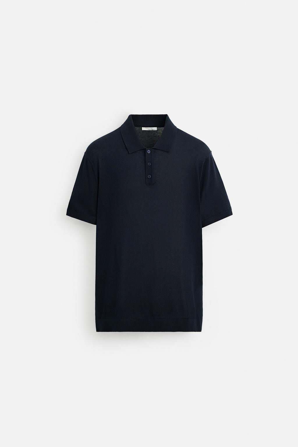 KNIT COTTON - SILK POLO SHIRT - Zara фото 31