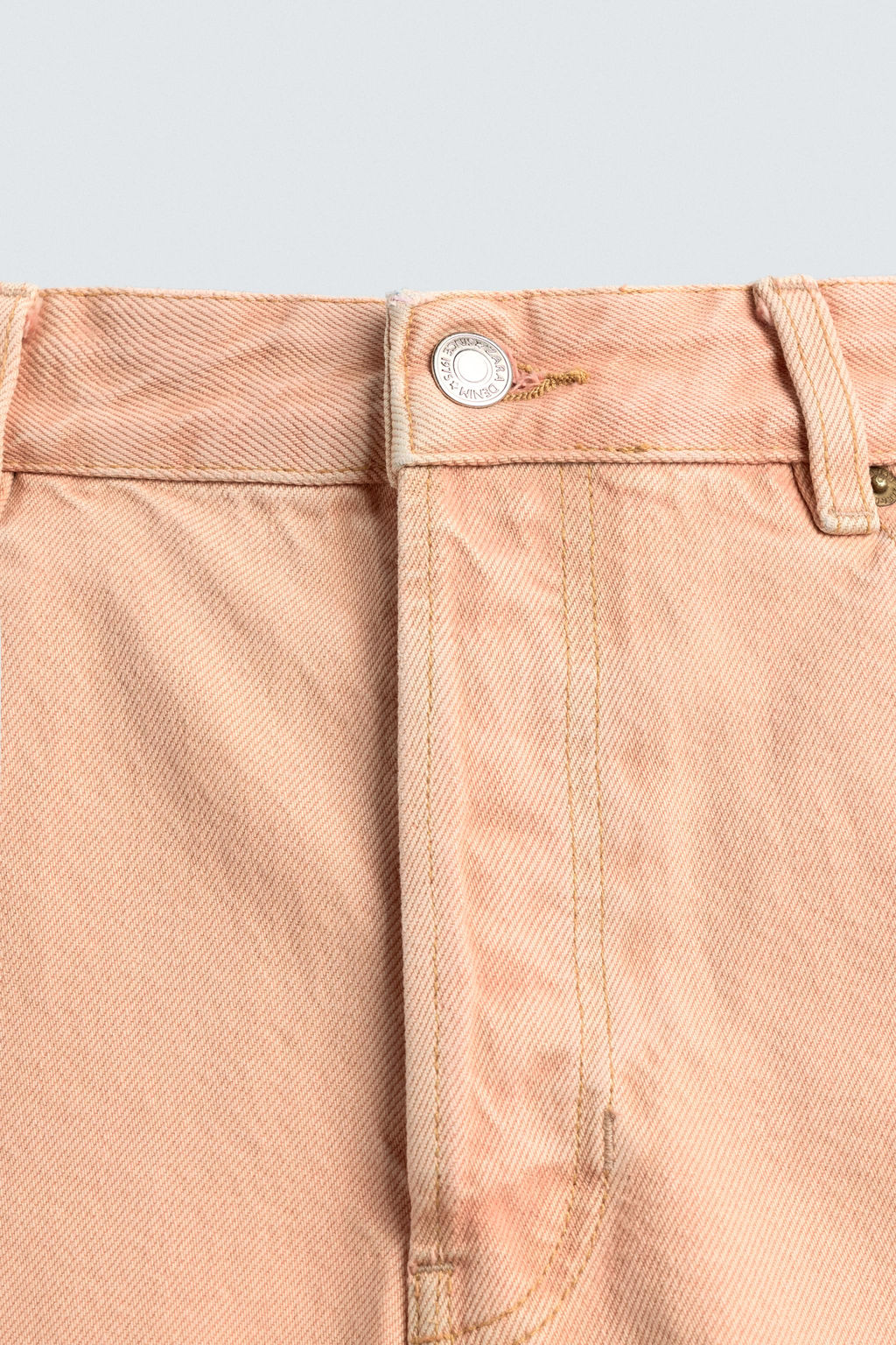 JEANS STRAIGHT FIT COLOR LAVADO / Naranja - Zara фото 9