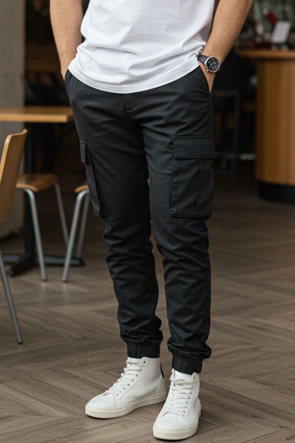 TRENDYOL MAN Siyah Jogger Kargo Cepli Gabardin Kumas Rahat Pamuklu Pantolon TMNSS25PL00027 - Trendyolmilla фото 2