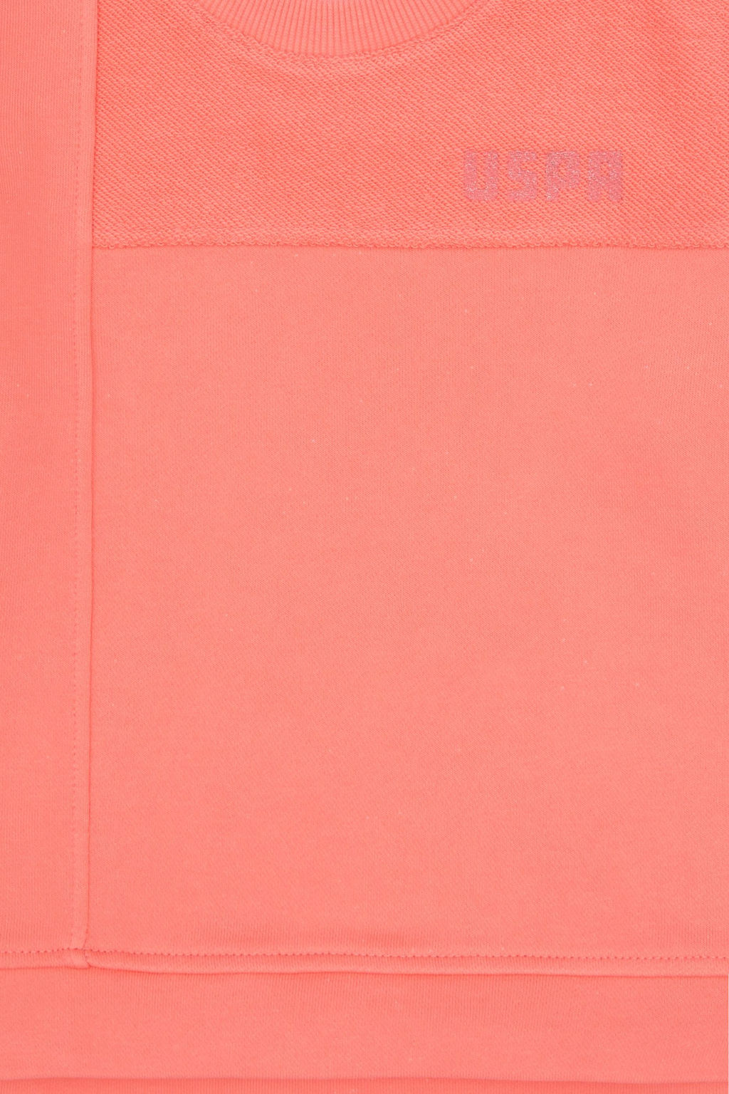 K_z _ocuk Neon Pembe Bisiklet Yaka Sweatshirt