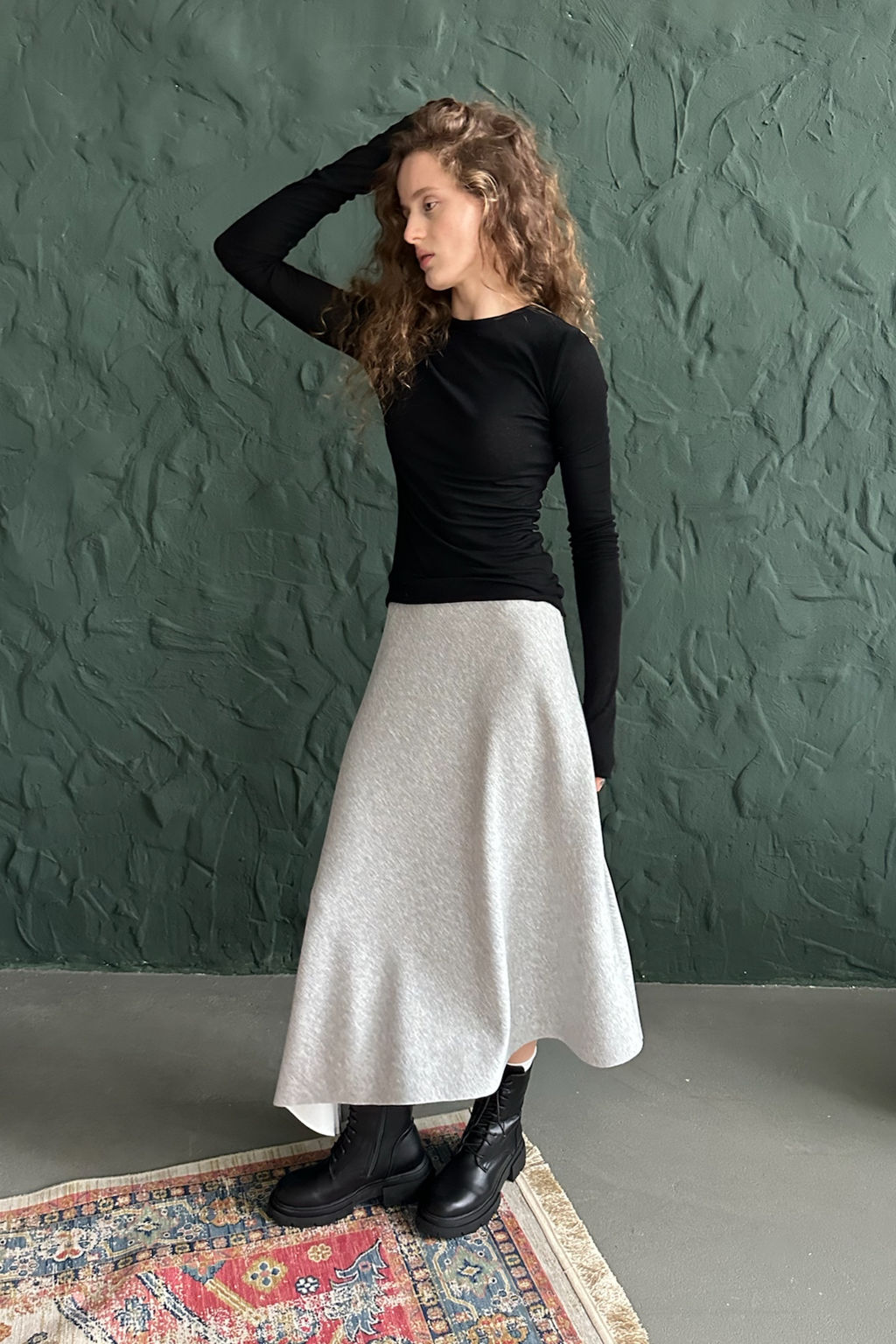 Юбка женская ASY106/01/Серый меланж