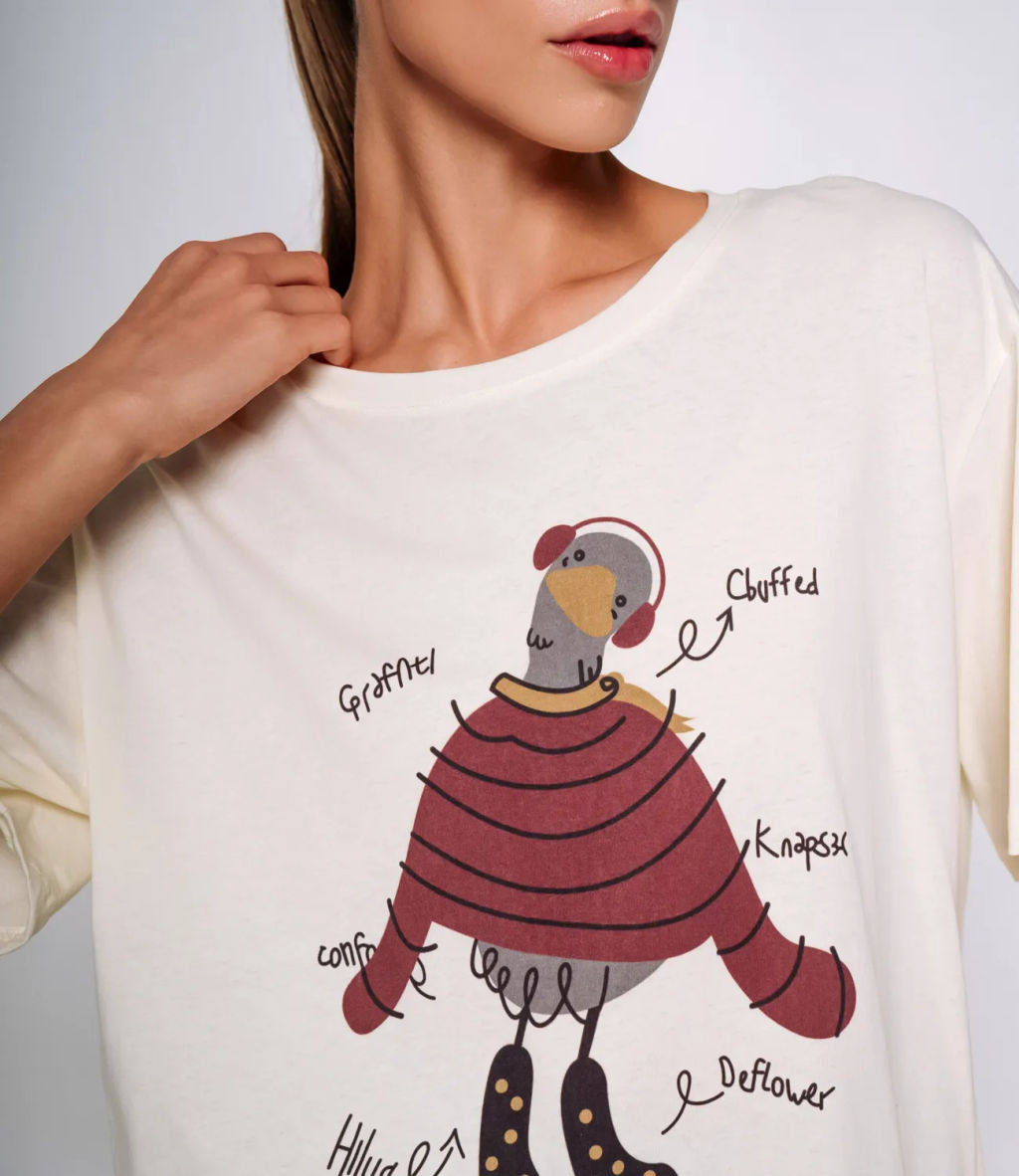 Футболка #КТ3612, кремовый