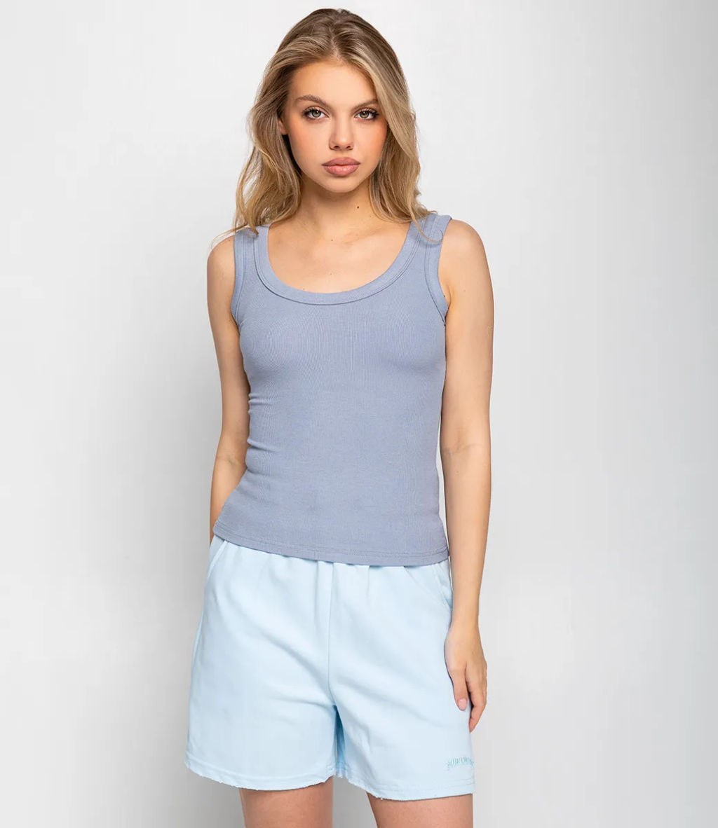 Майка #КТ22301, серо-голубой