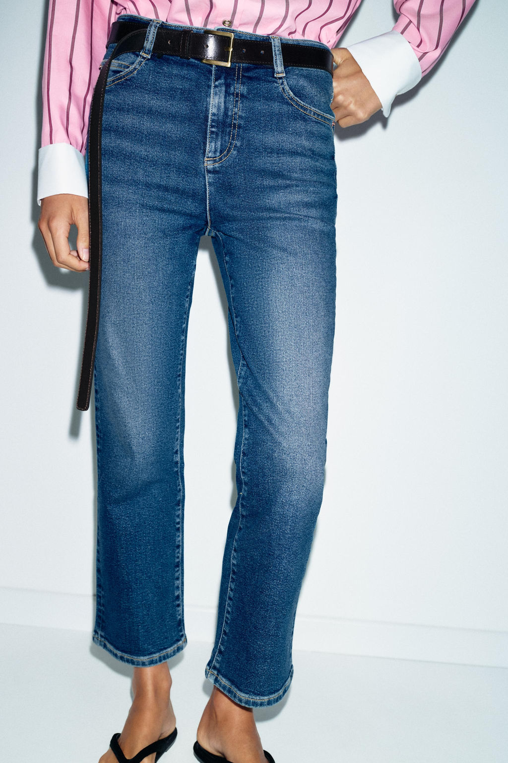 JEANS Z1975 MINI FLARE TIRO ALTO / Azul - Zara фото 2