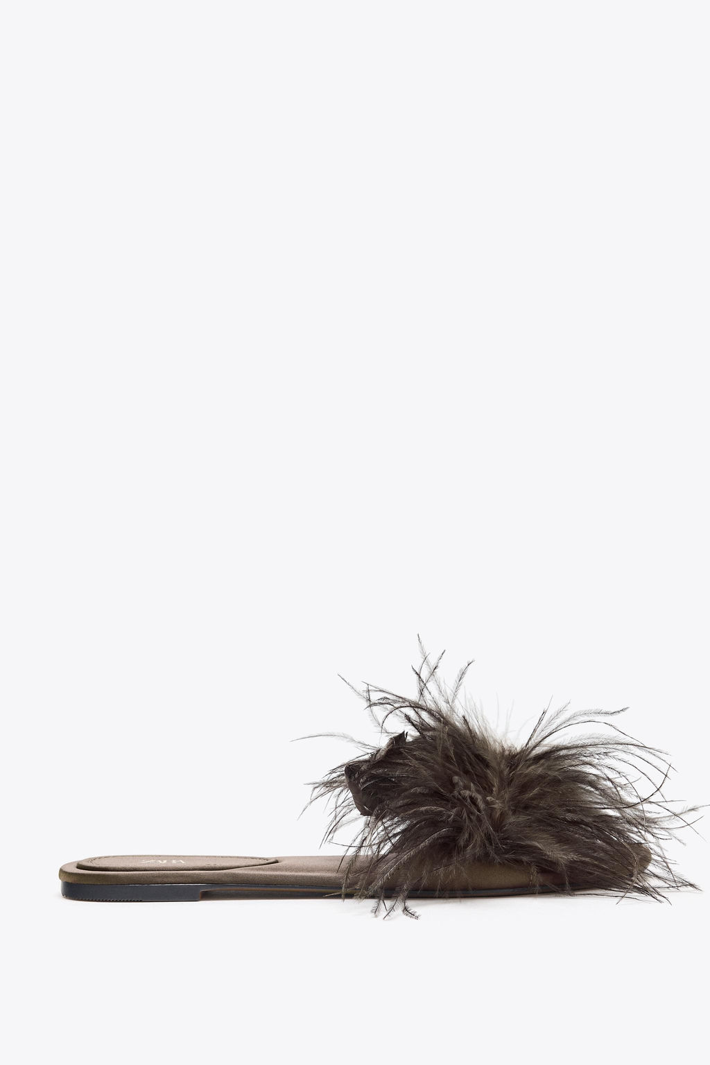 FEATHER FLAT SANDALS - Zara фото 5