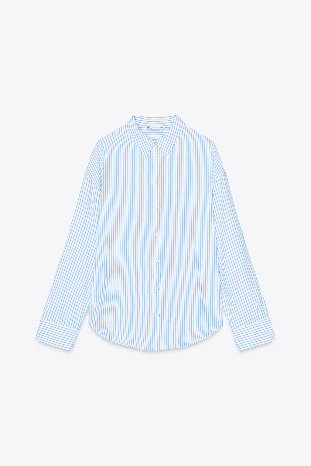 OVERSIZE STRIPED SHIRT - Zara фото 4