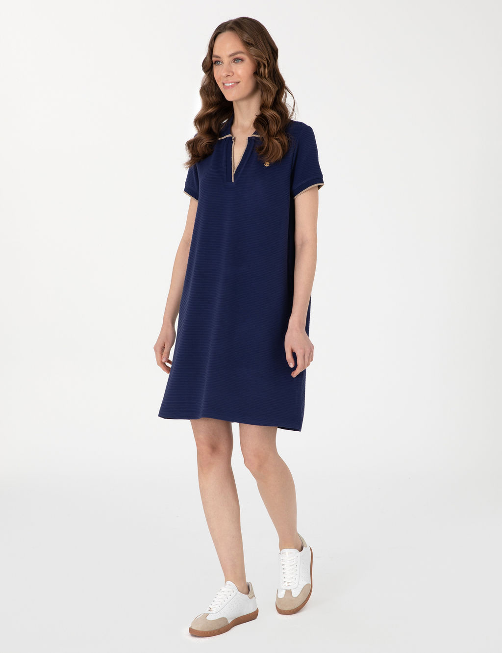 Lacivert Regular Fit Polo Yaka _rme Elbise