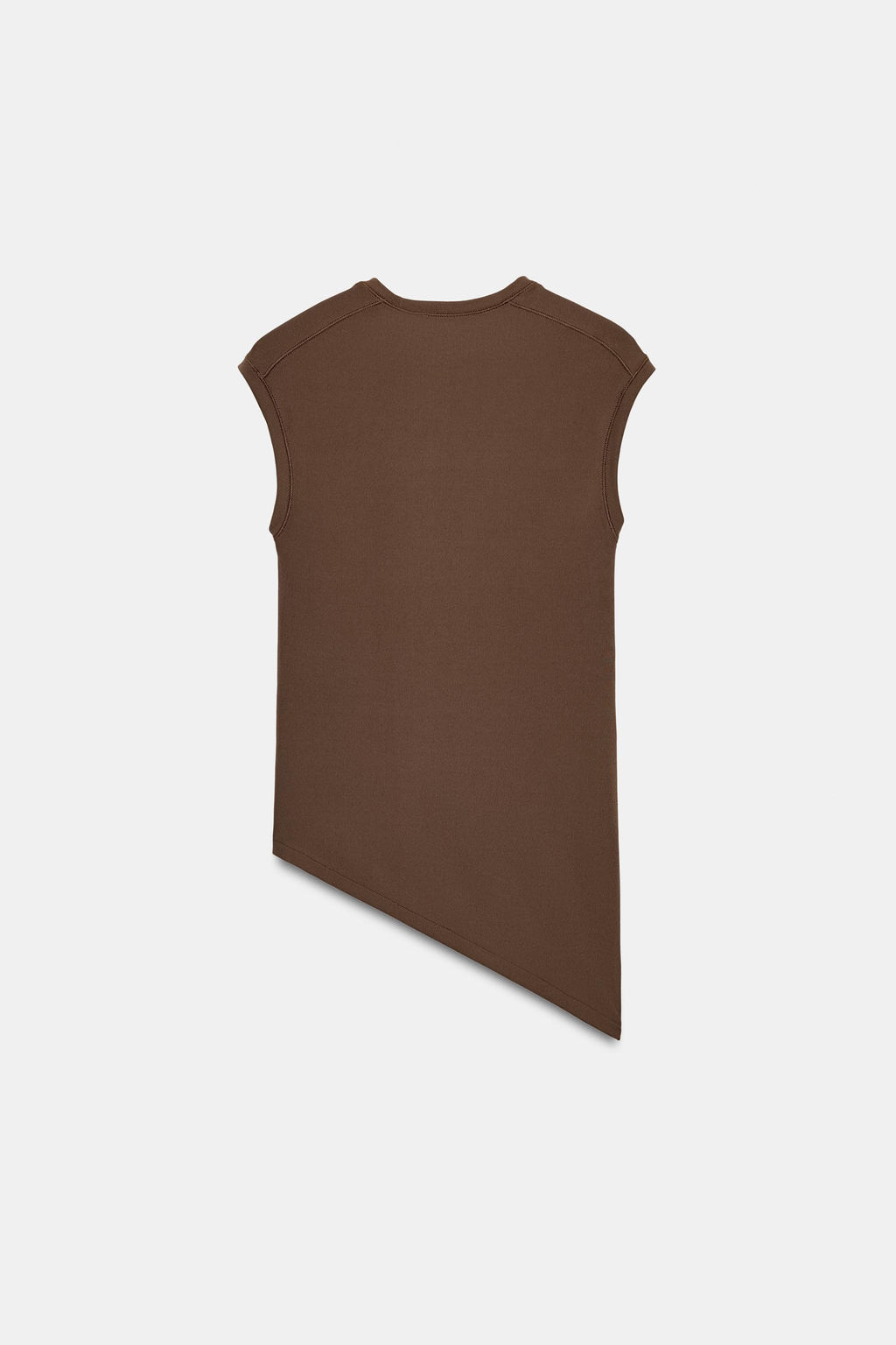 ASYMMETRIC SLEEVELESS T-SHIRT - Zara фото 6