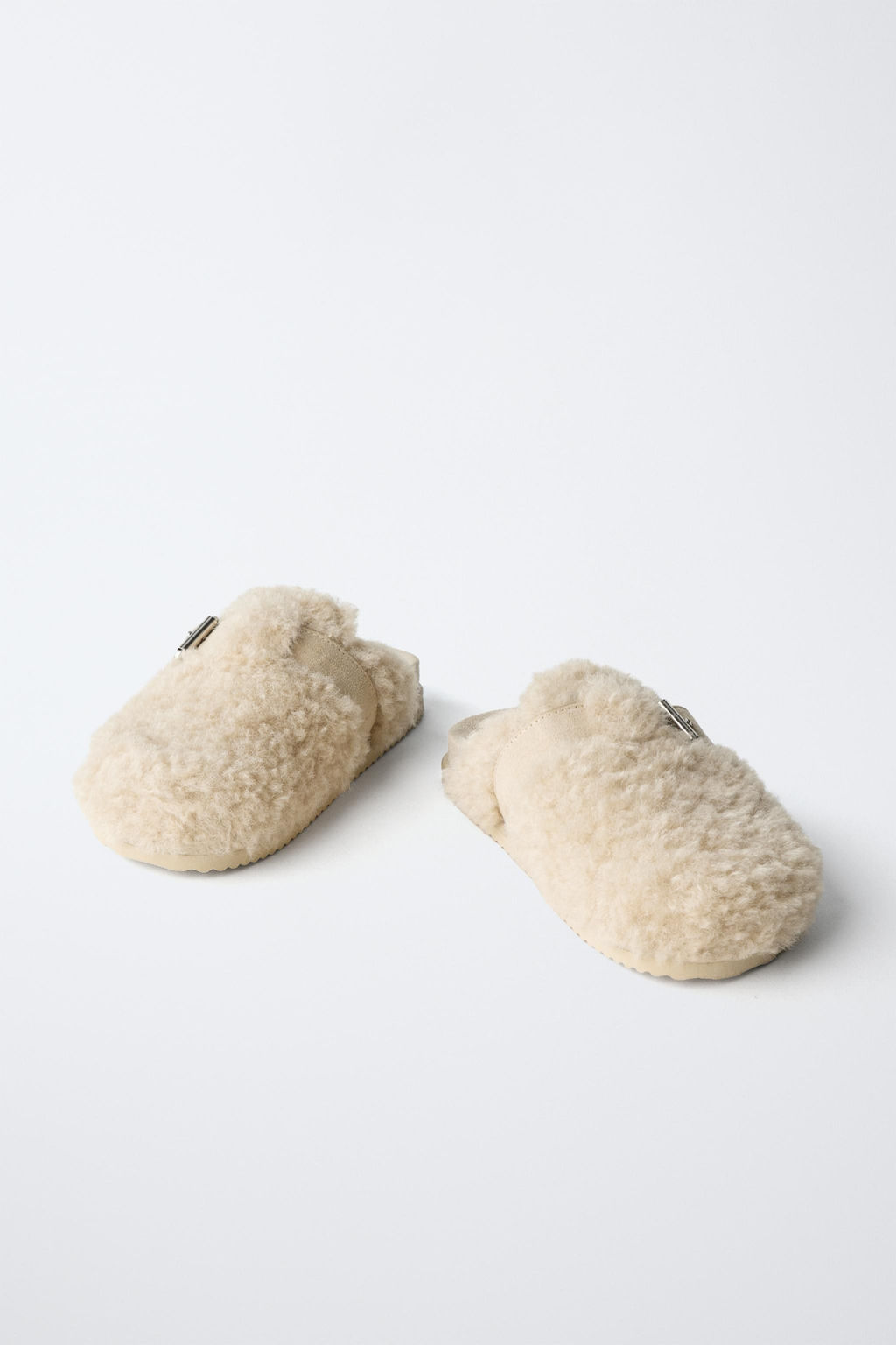 FAUX SHEARLING CLOGS - Zara фото 3