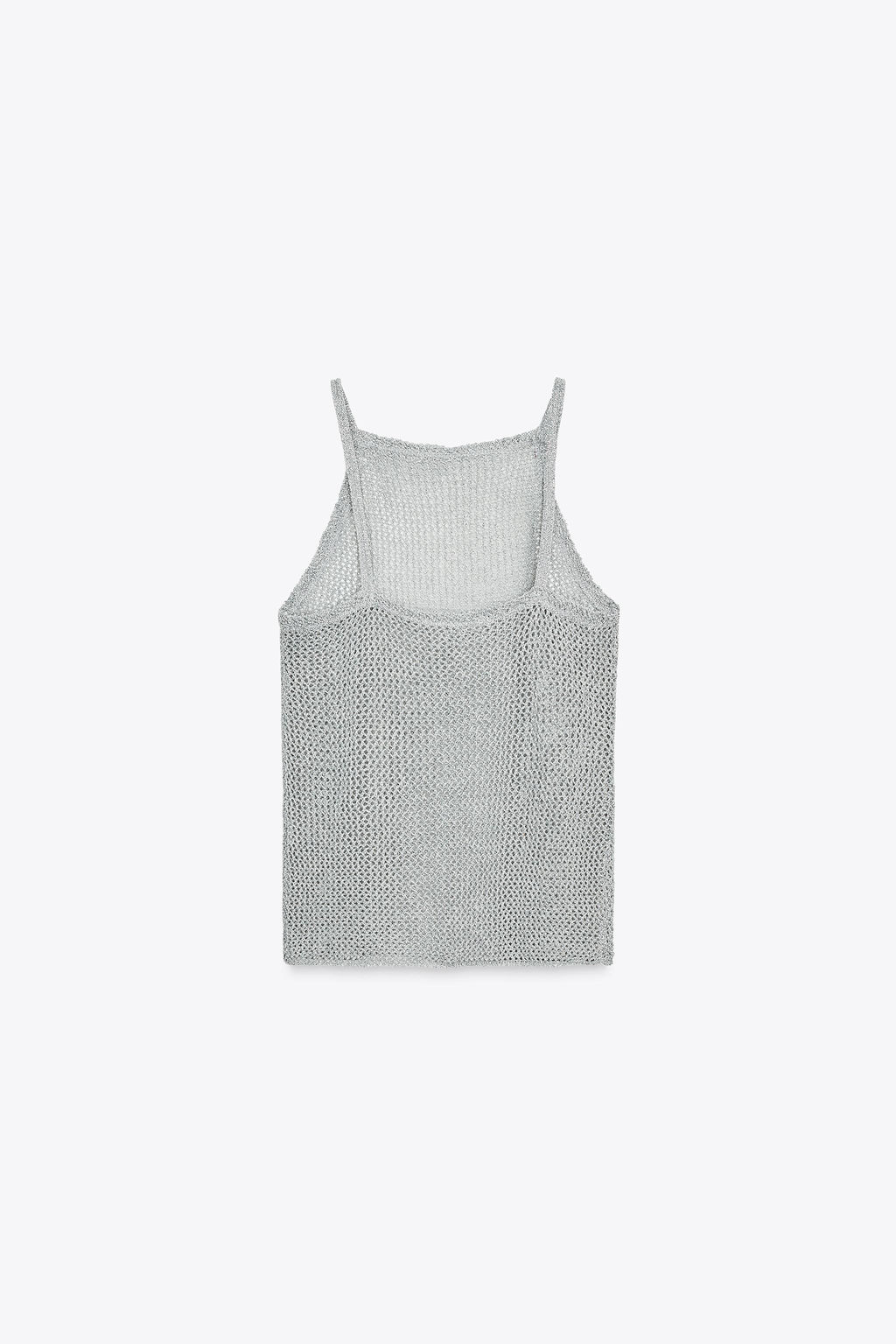 METALLIC THREAD CROCHET TOP - Zara фото 11