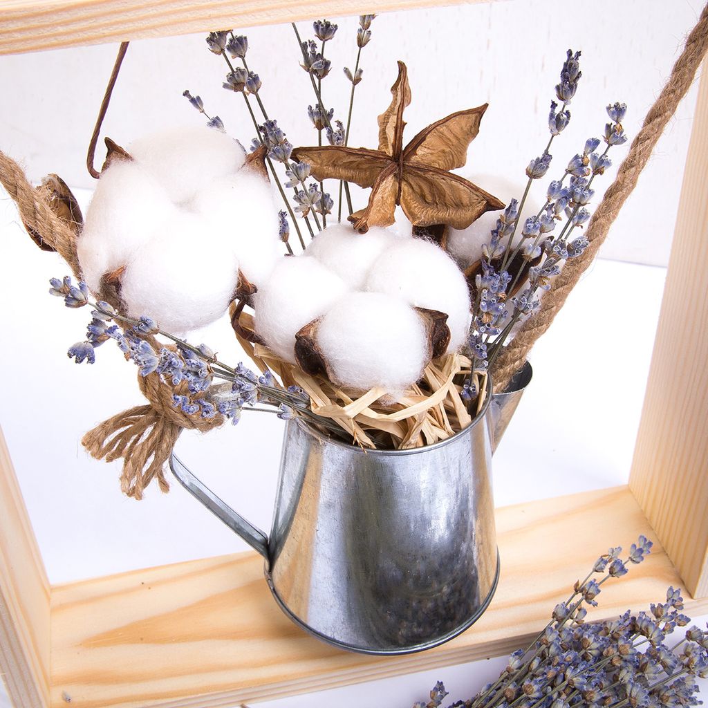 Искусственное растение Blumentag CTW-04 Веточка декоративная хлопок 33 см 5 х 1 шт. 01  фото 5