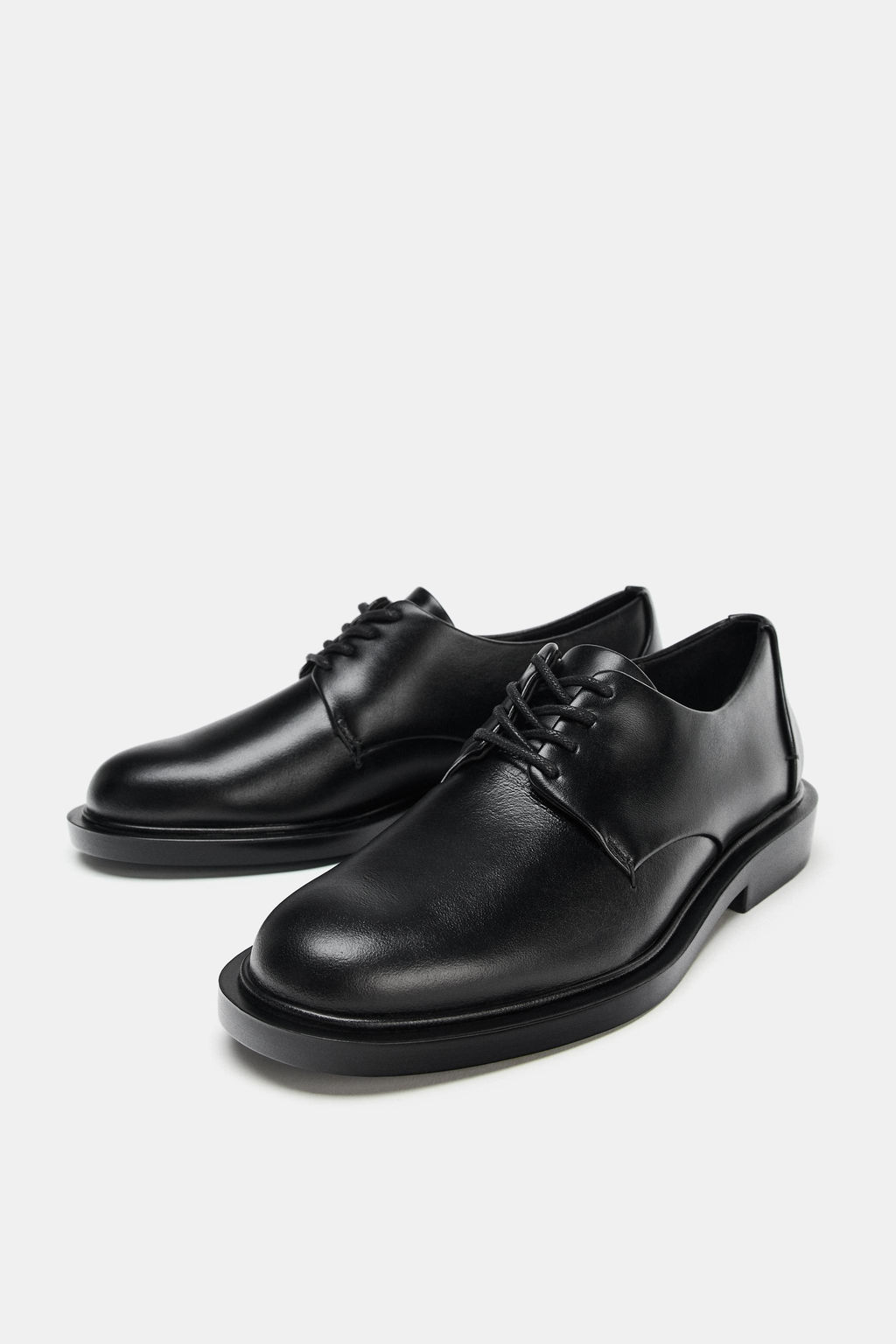 LEATHER DERBY LACE-UPS - Zara фото 3