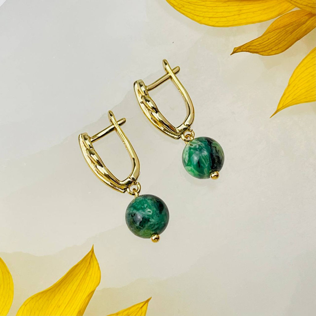 Серьги из Варисцита - Радуга самоцветов фото 2