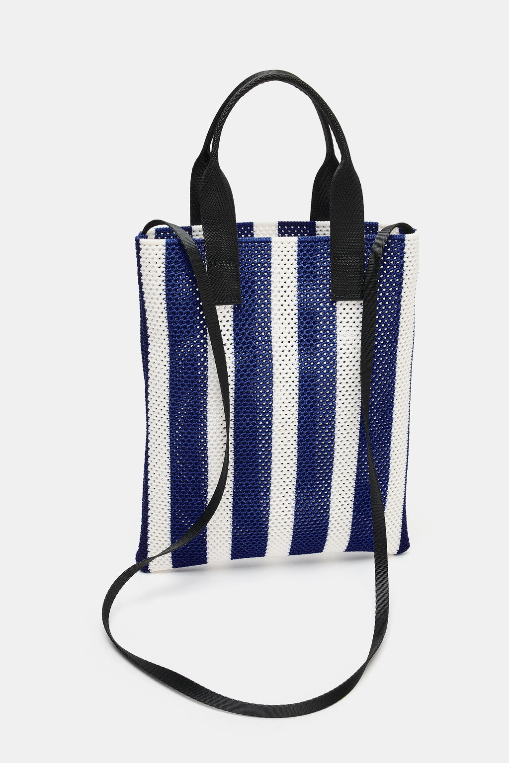 BOLSO MINI SHOPPER EFECTO CALADO / Azul - Zara фото 4