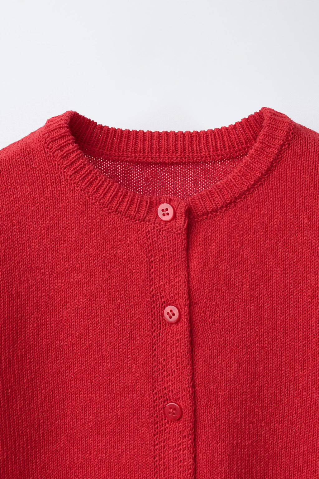 CHAQUETA PUNTO MANGA CORTA / Rojo - Zara фото 4