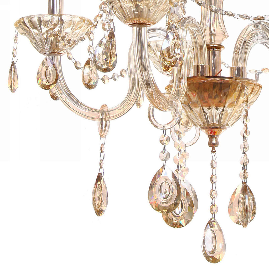 Люстра подвесная в стиле барокко "Armonia" 5*40Вт 25-S9006 со стеклянными основаниями