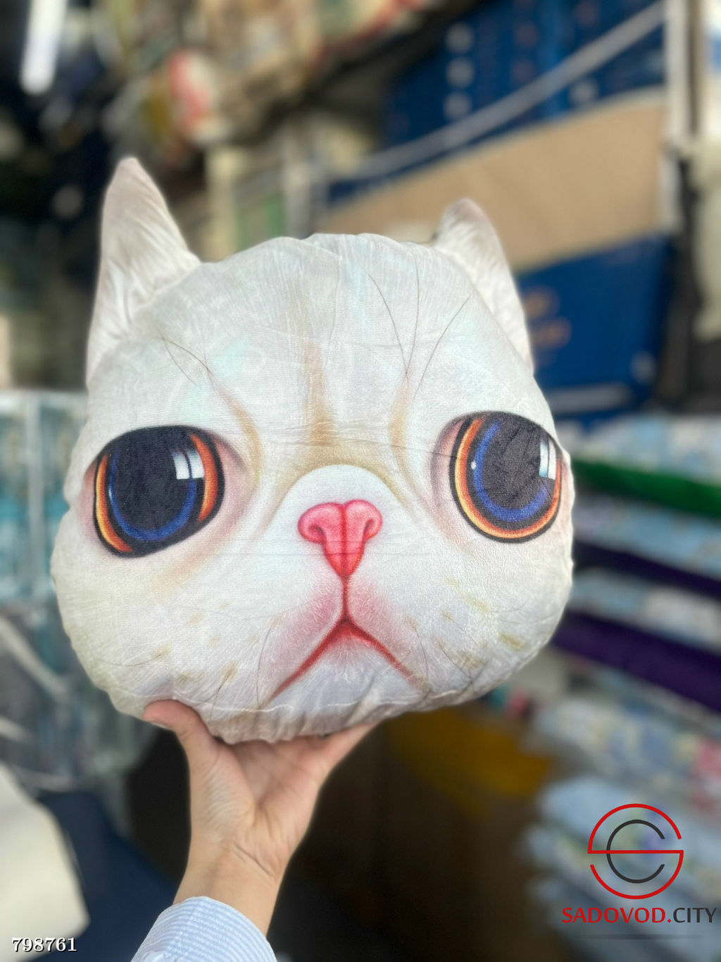 3Д подушка голова кота
