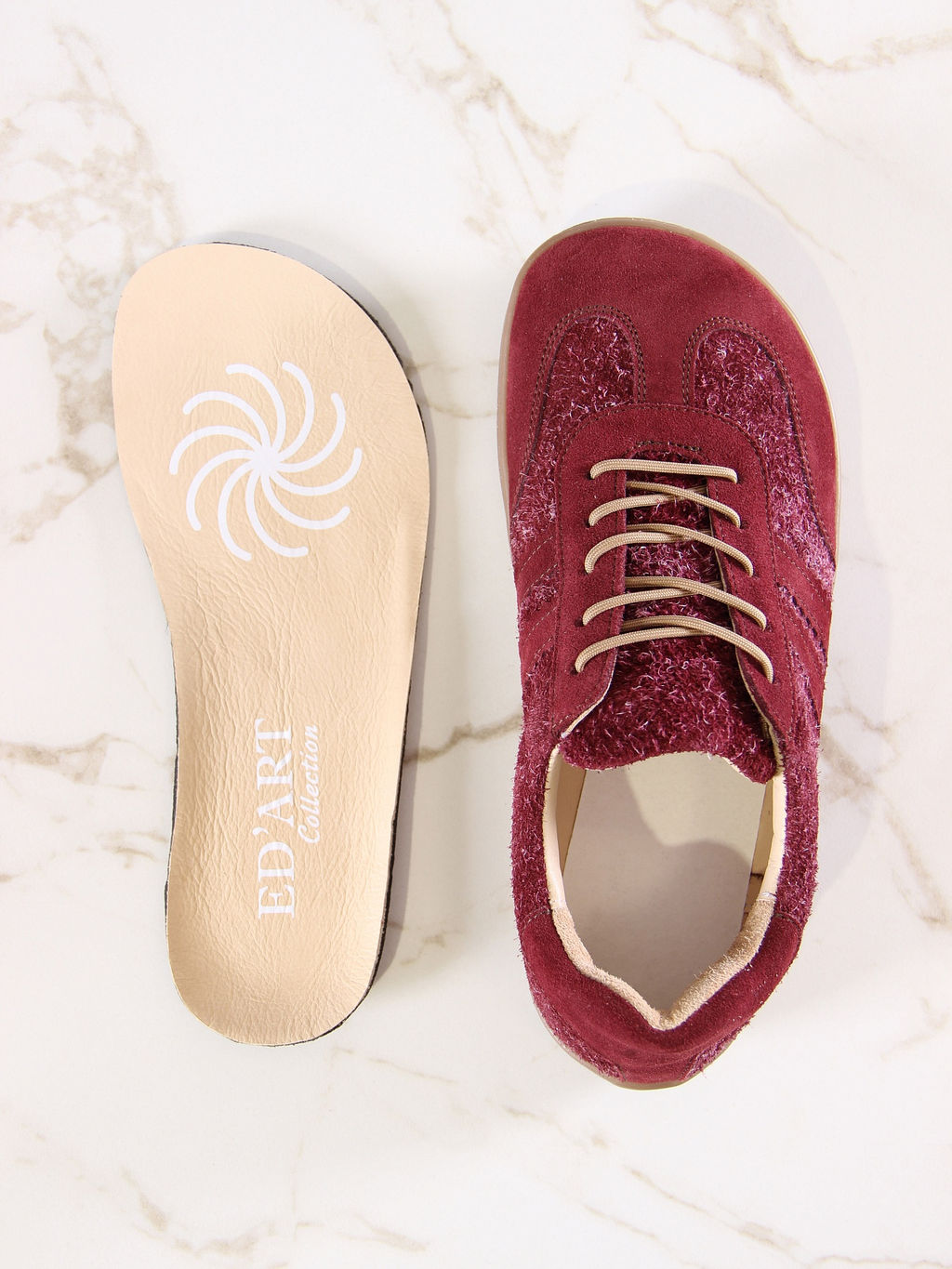 Кеды босоногие натуральная замша бордовые 184.natabr.Бордовая замша+бордовый джангл/Кожа