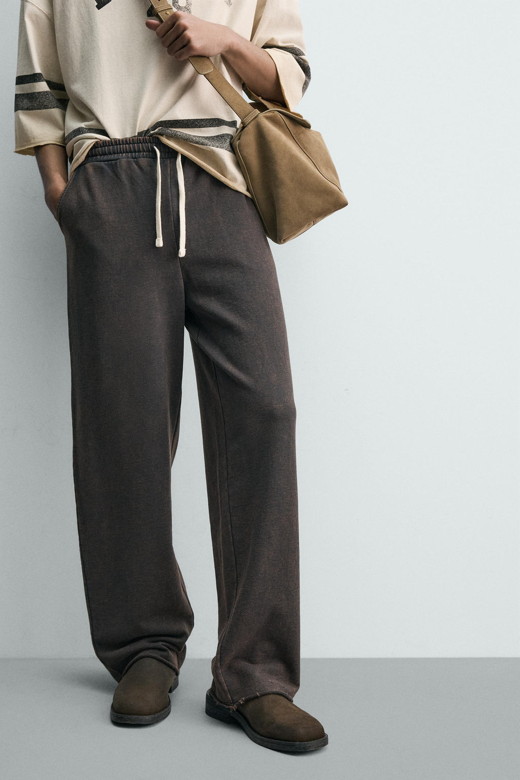 PANTAL?N JOGGER STRAIGHT FIT LAVADO / Gris antracita - Zara фото 5
