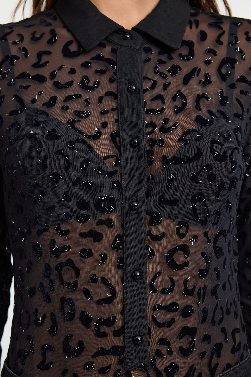 TRENDYOLMILLA Siyah Tul Orme Body TPRAW25BD00016 фото 4