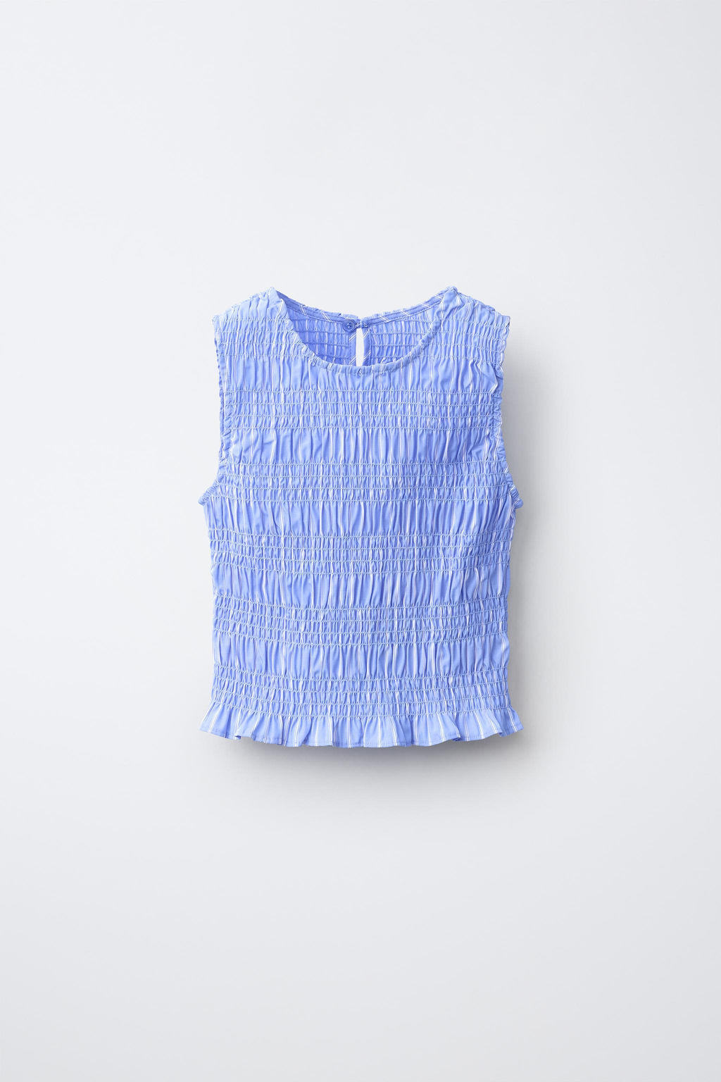 PACK CAMISA Y TOP FRUNCIDO RAYAS Y APLIQUE LENTEJUELAS / Azul - Zara фото 4