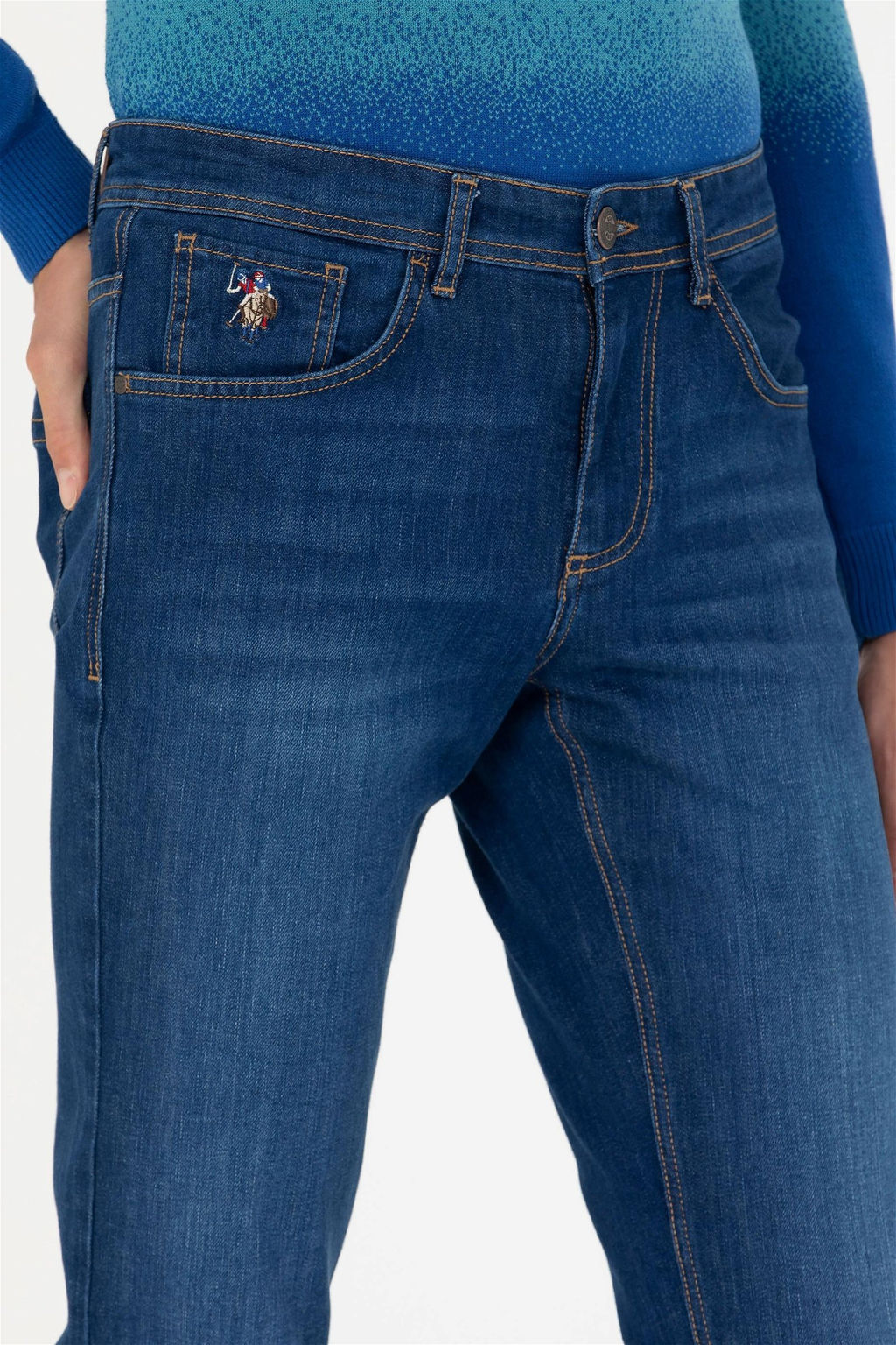 U. S. Polo Assn Мужские темно-синие джинсовые брюки - U.s. polo assn фото 5