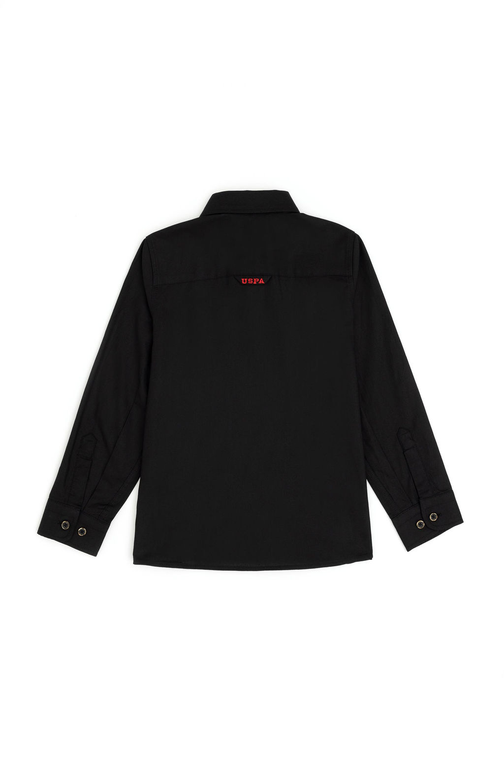 Черная базовая рубашка с длинным рукавом для мальчика - U.s. polo assn фото 2