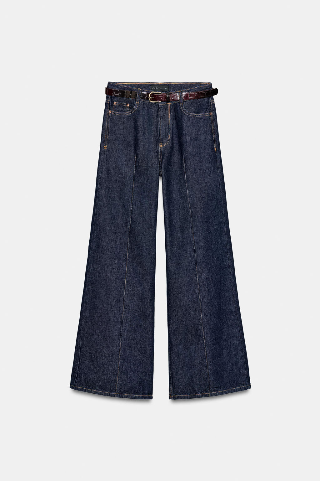 Z1975 WIDE-LEG BELTED JEANS - Zara фото 7