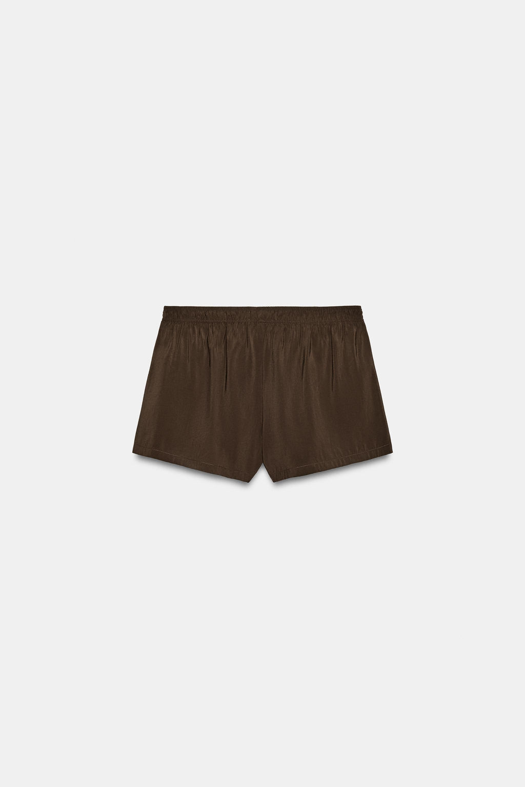 SHORTS FLUIDOS BOTONES / Marr?n chocolate - Zara фото 7
