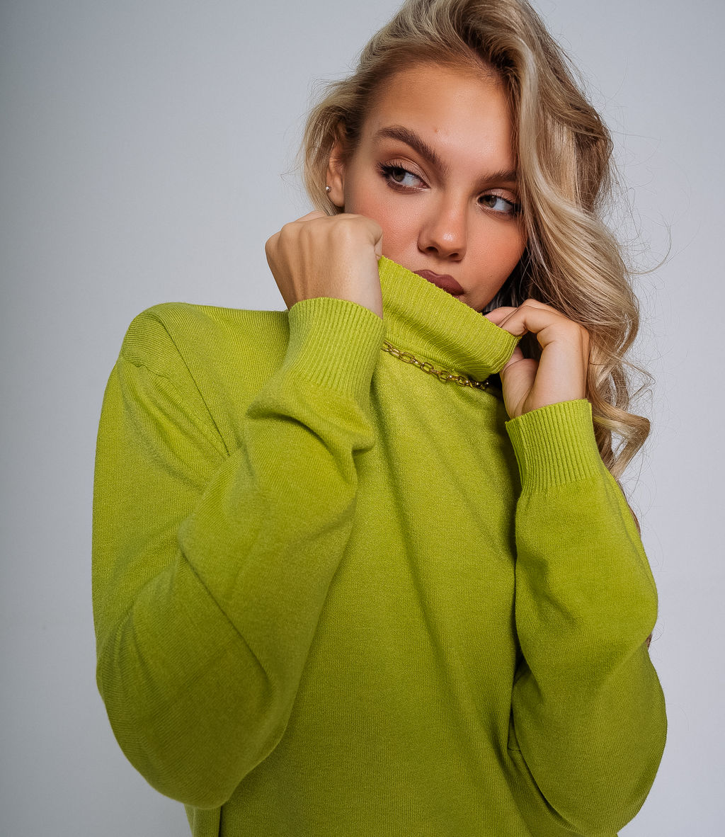 Водолазка #ОКТ07, лайм